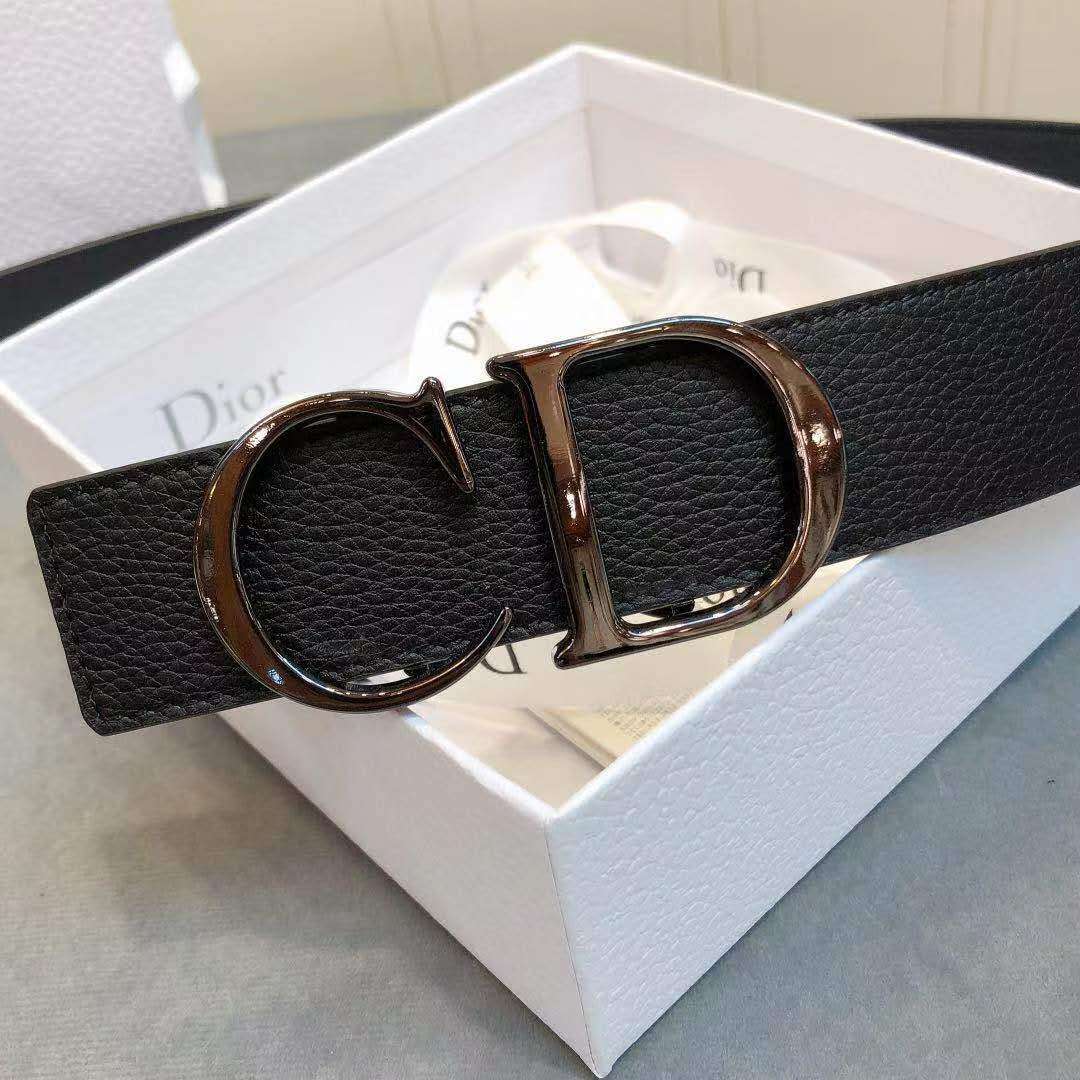 Dior 'CD' Leather Belt - FashionPlug