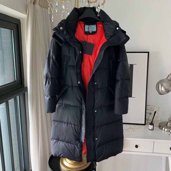 Prada Goose Down Long Jacket  - FashionPlug