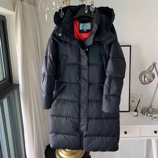 Prada Goose Down Long Jacket  - FashionPlug