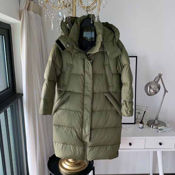 Prada Goose Down Long Jacket  - FashionPlug