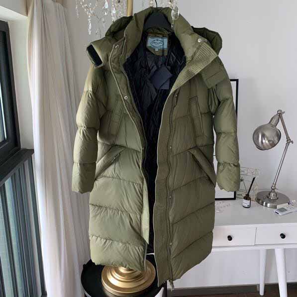 Prada Goose Down Long Jacket  - FashionPlug