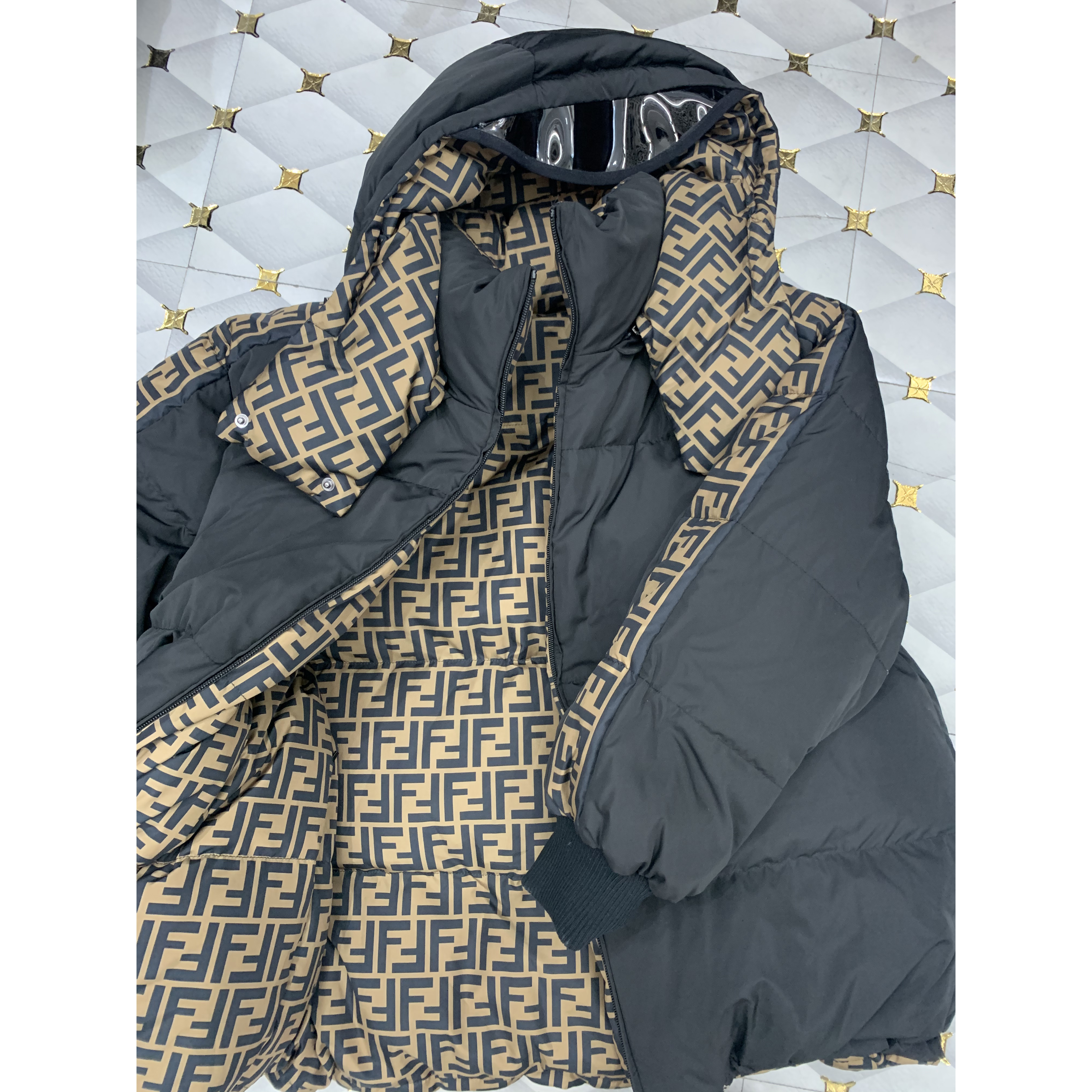 Fendi FF Motif Down Jacket - FashionPlug