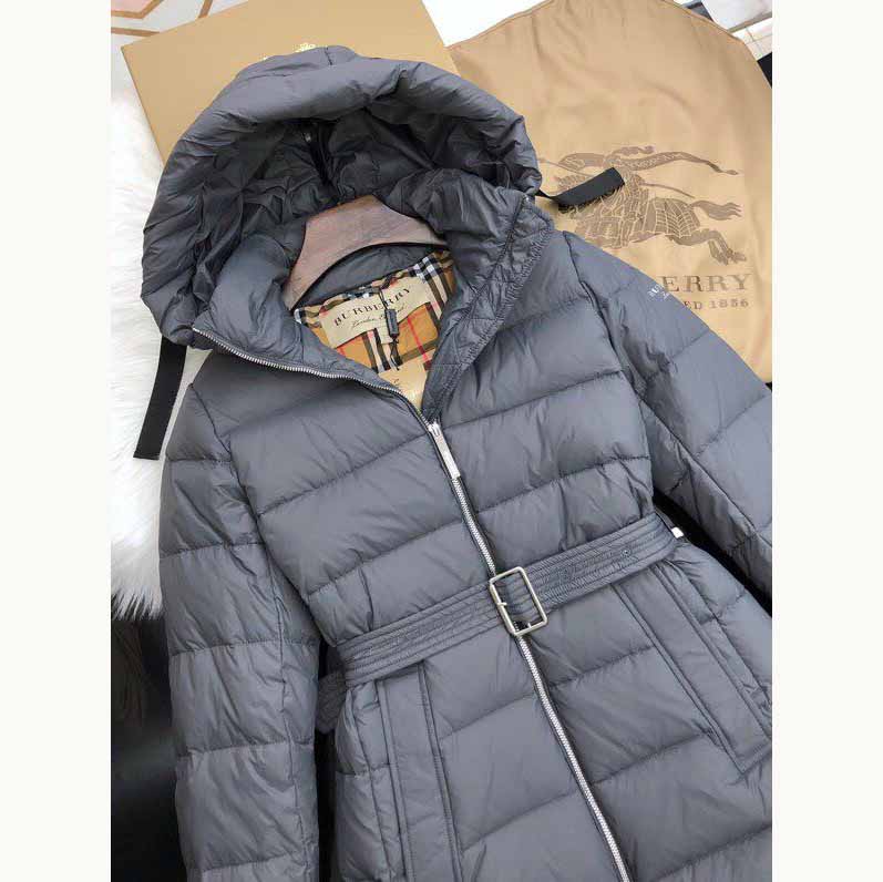 Burberry Belted Down Jacket - FashionPlug