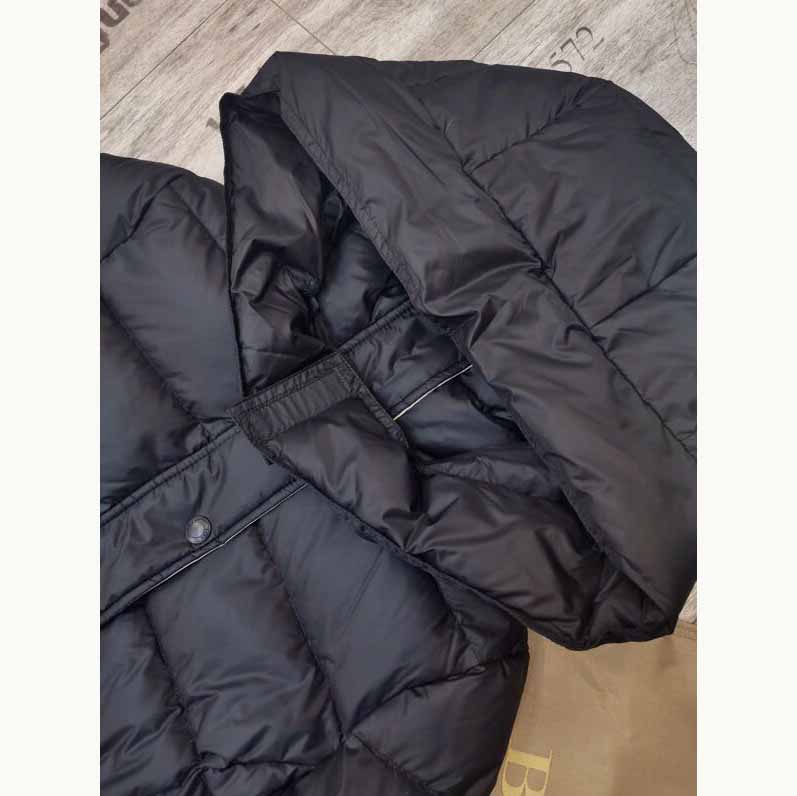 Burberry Belted Long Down Jacket - FashionPlug