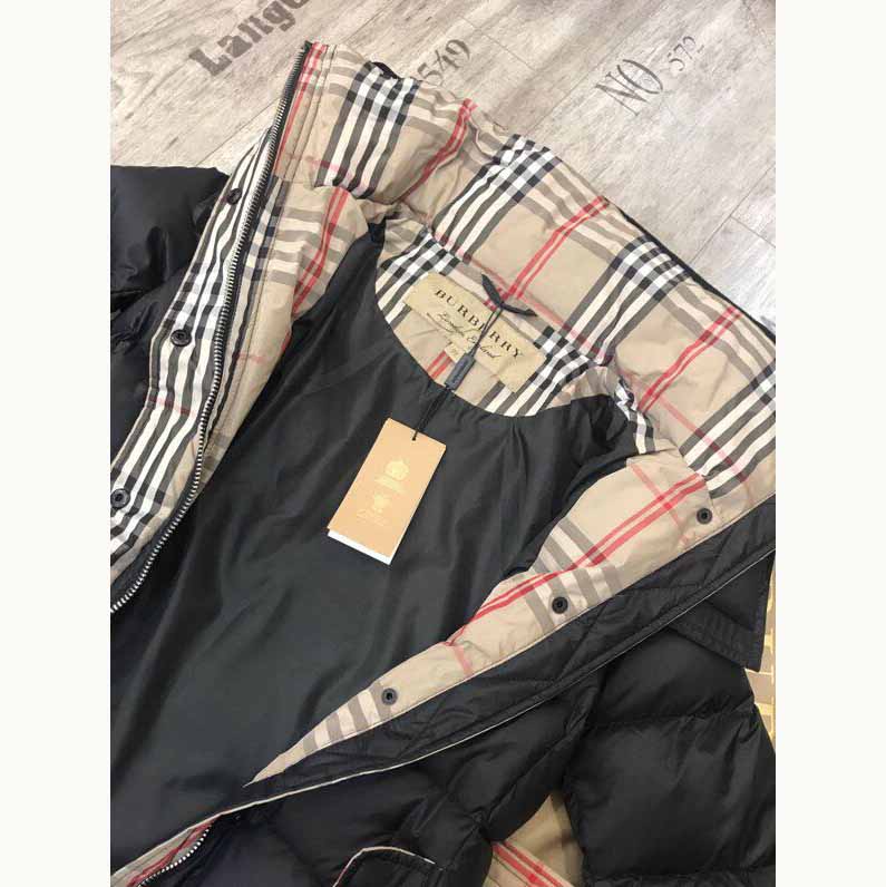 Burberry Belted Long Down Jacket - FashionPlug