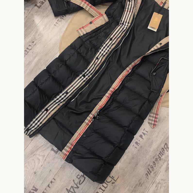 Burberry Belted Long Down Jacket - FashionPlug