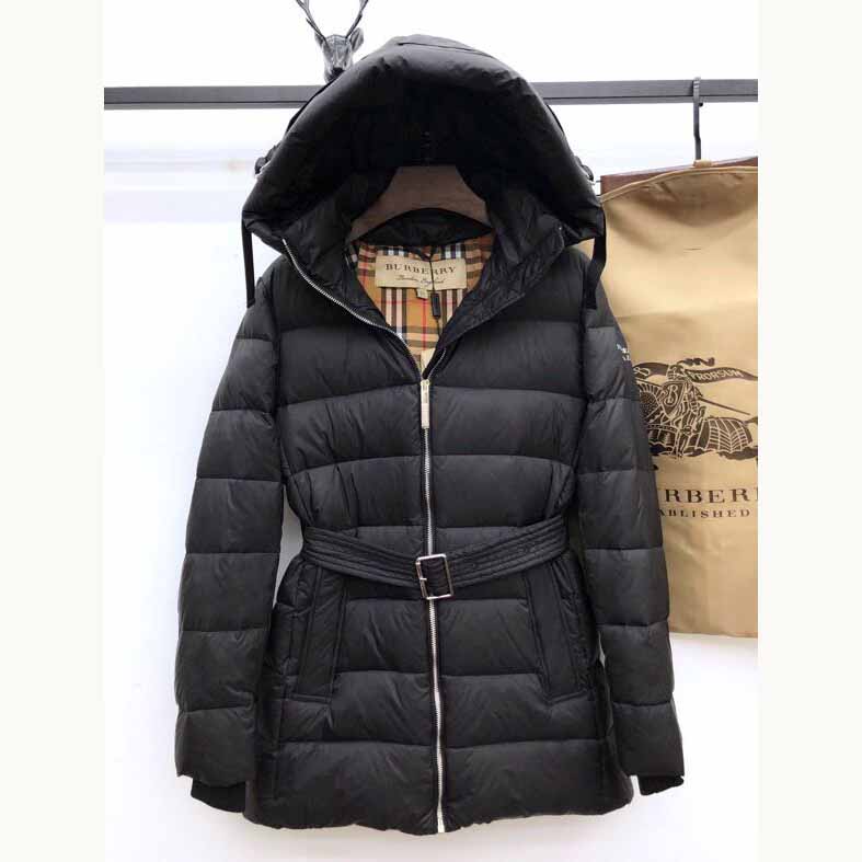 Burberry Belted Down Jacket - FashionPlug