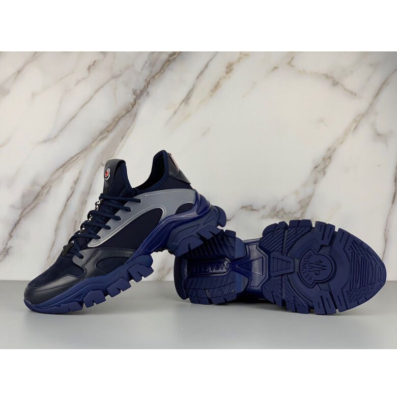 Moncler Logo Patches Lace-up Sneakers - FashionPlug