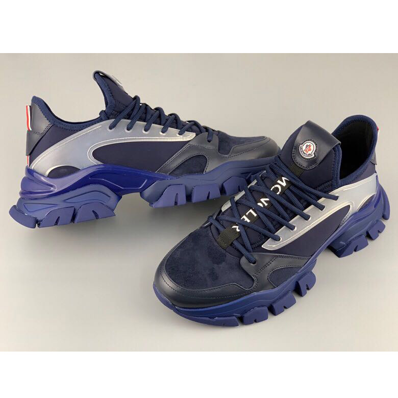 Moncler Logo Patches Lace-up Sneakers - FashionPlug