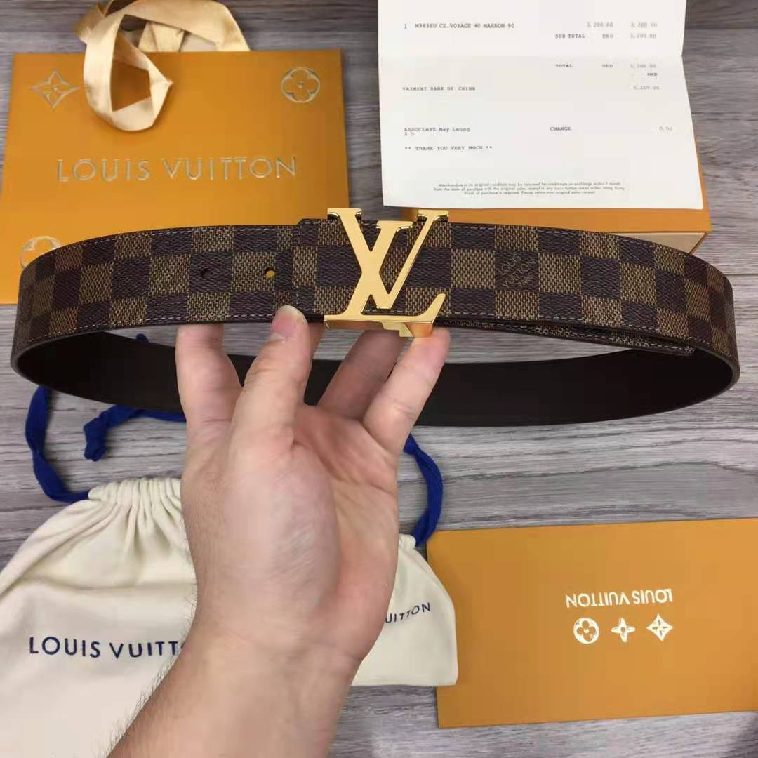 Louis Vuitton Initiales Damier Belt - FashionPlug