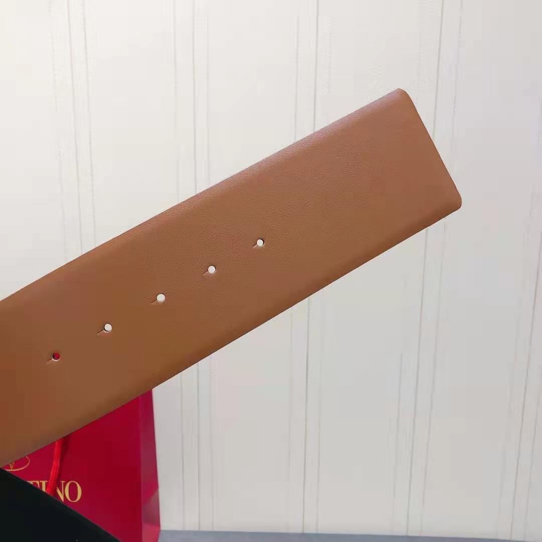 Vlone Leather Belt with V Buckle (width 4.0cm) - FashionPlug