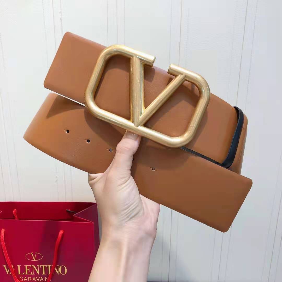 Vlone Leather Belt with V Buckle (width 4.0cm) - FashionPlug