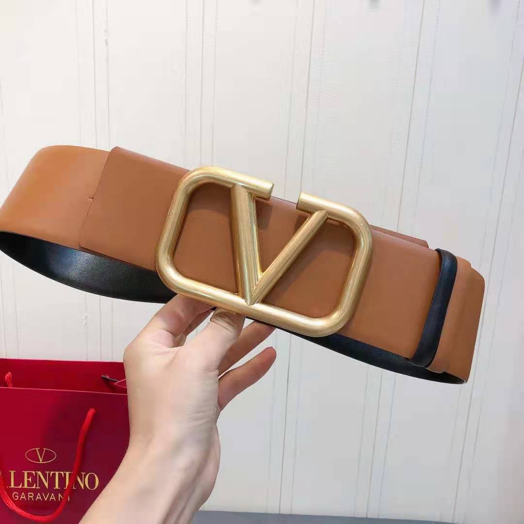 Vlone Leather Belt with V Buckle (width 4.0cm) - FashionPlug