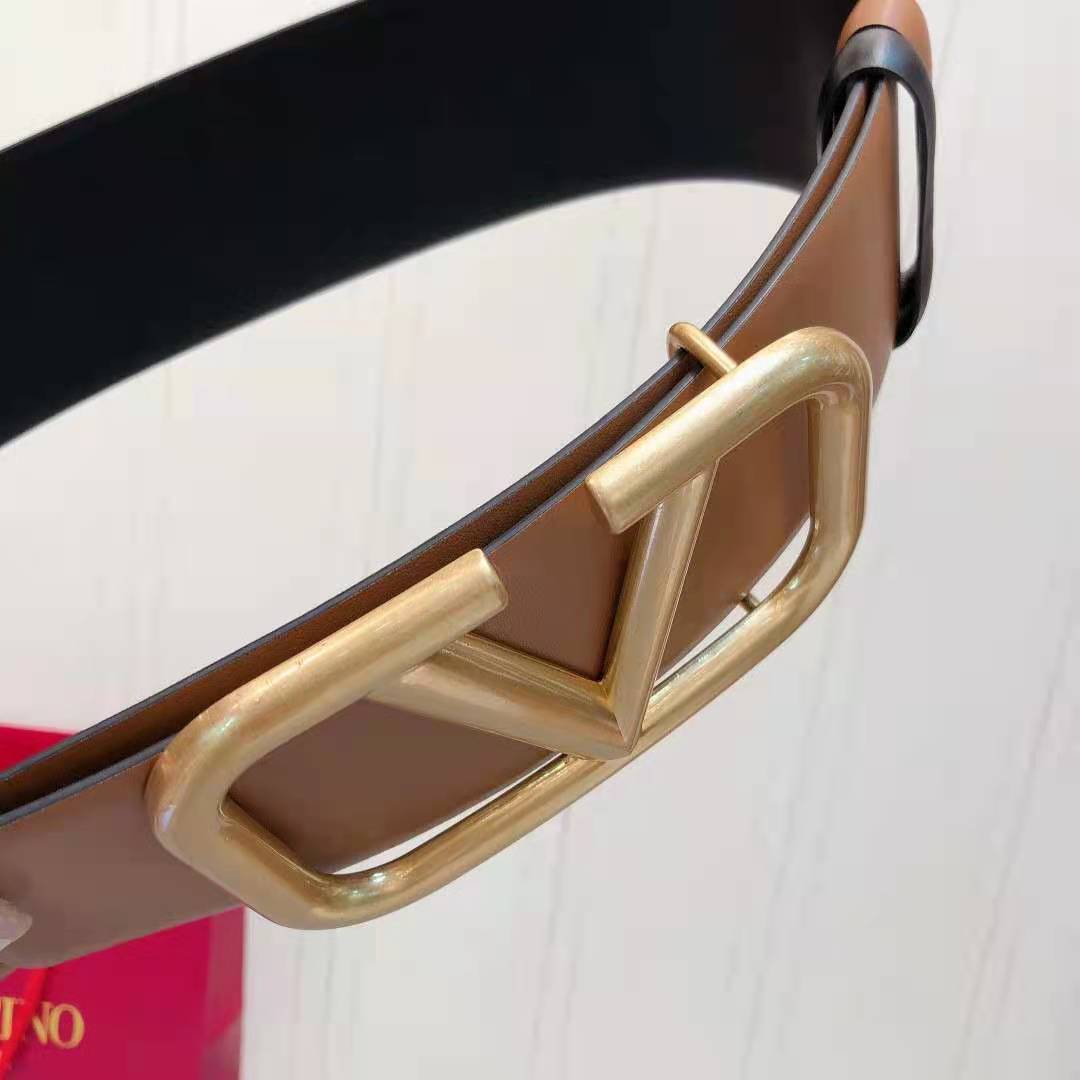 Vlone Leather Belt with V Buckle (width 4.0cm) - FashionPlug