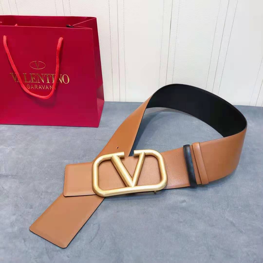 Vlone Leather Belt with V Buckle (width 4.0cm) - FashionPlug