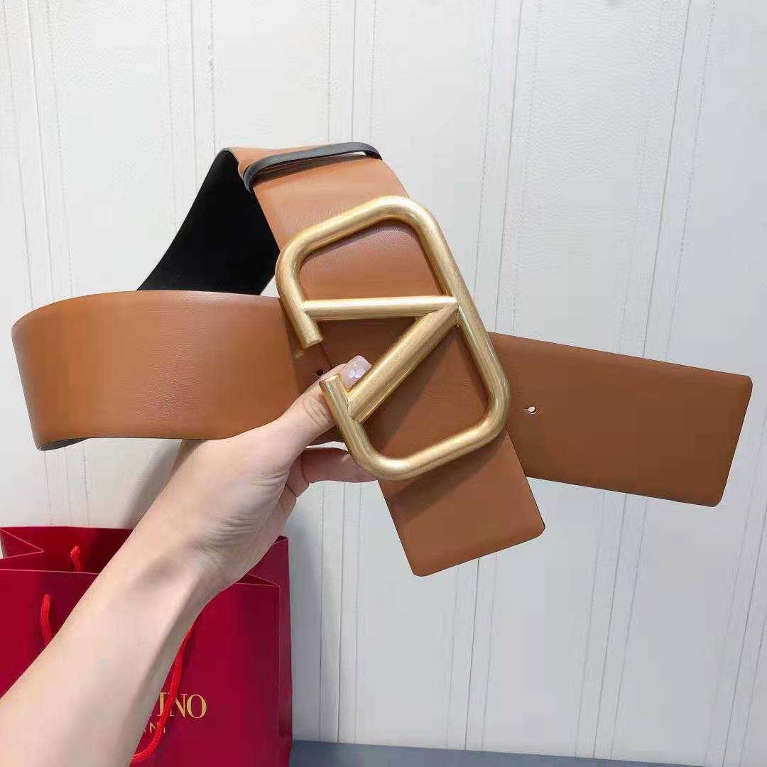 Vlone Leather Belt with V Buckle (width 4.0cm) - FashionPlug