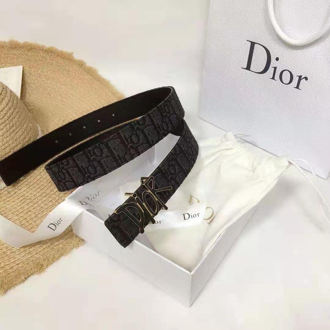 Dior Oblique Jacquard Belt  - FashionPlug