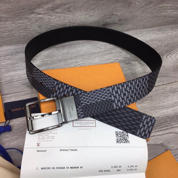 Louis Vuitton Damier Print 40MM Belt - FashionPlug