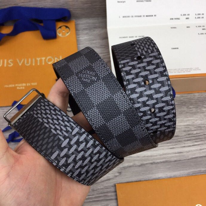 Louis Vuitton Damier Print 40MM Belt - FashionPlug