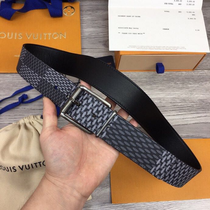 Louis Vuitton Damier Print 40MM Belt - FashionPlug