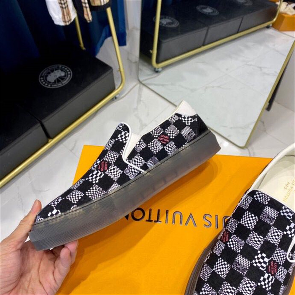Louis Vuitton  Black Damier Loafers - FashionPlug