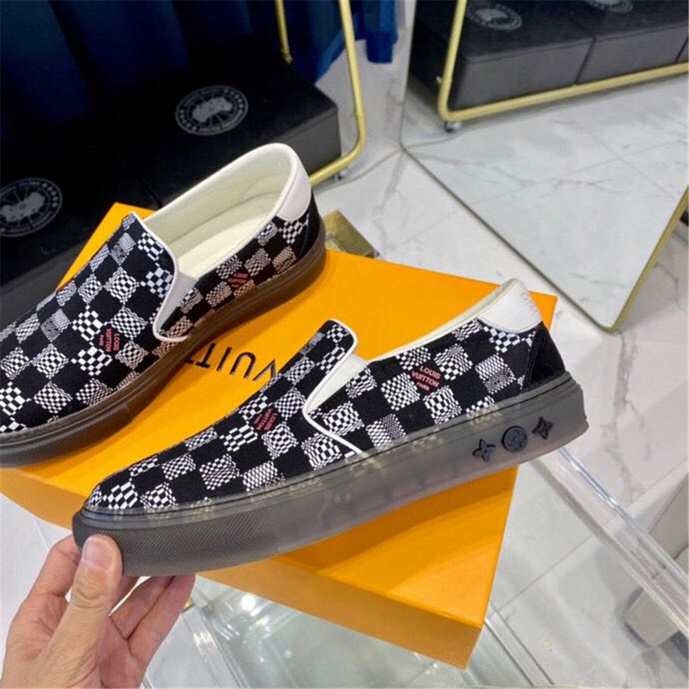 Louis Vuitton  Black Damier Loafers - FashionPlug