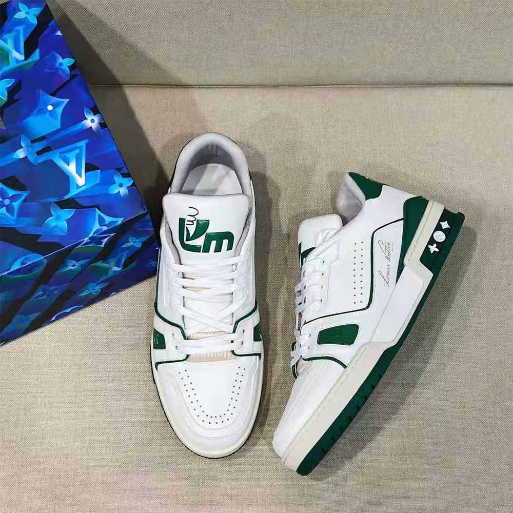 Louis Vuitton Trainer Sneaker Green - FashionPlug