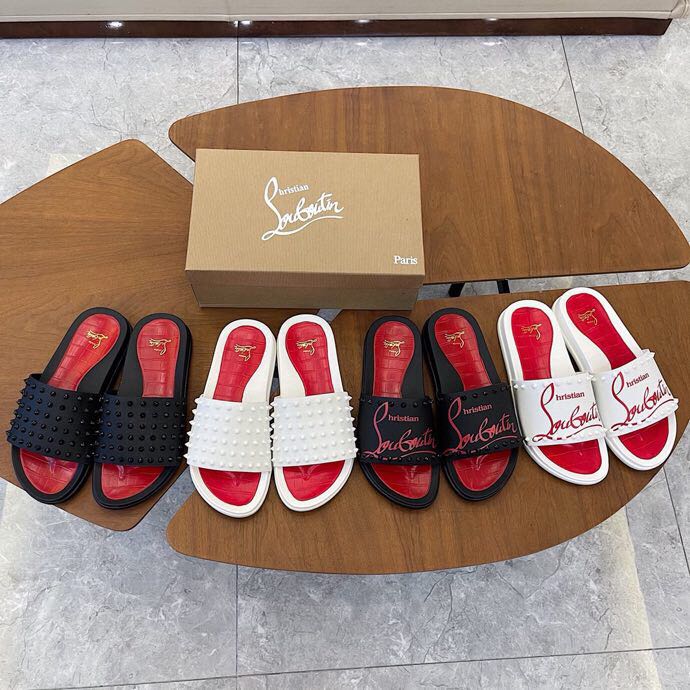Christian Louboutin Man Slippers Flats - FashionPlug