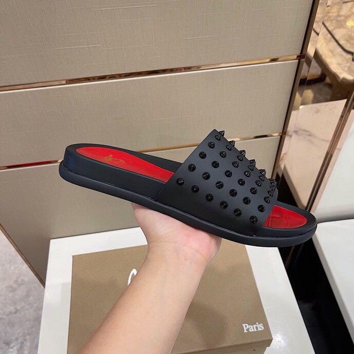 Christian Louboutin Man Slippers Flats - FashionPlug
