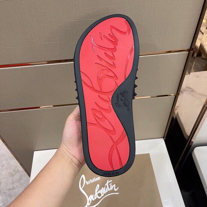 Christian Louboutin Man Slippers Flats - FashionPlug
