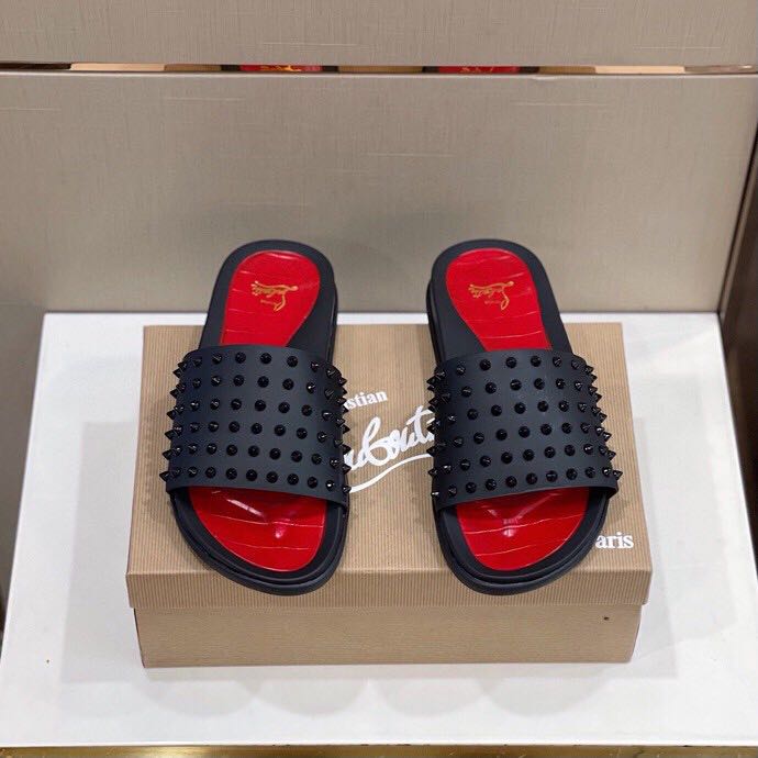 Christian Louboutin Man Slippers Flats - FashionPlug