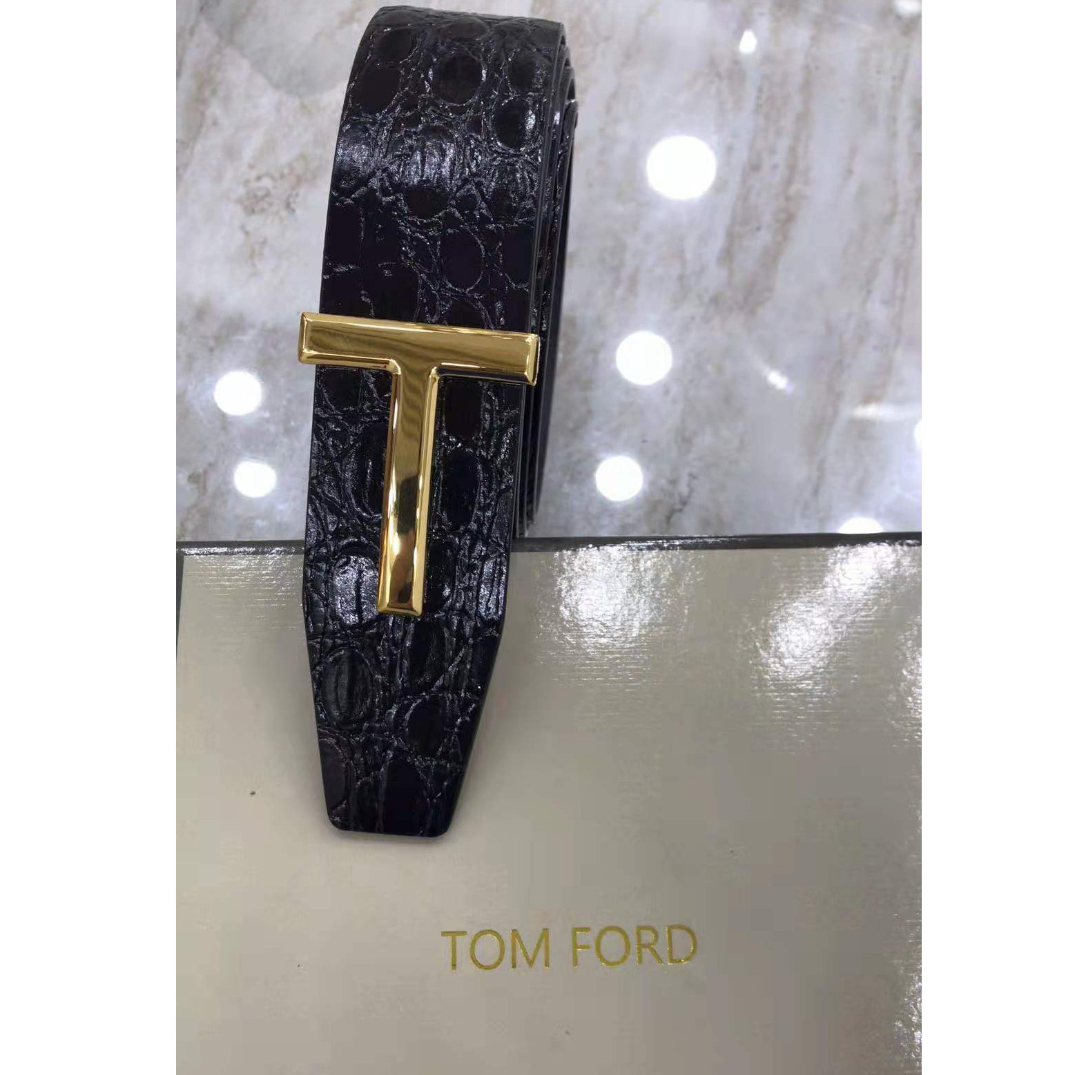 Tom Ford Crocodile Icon Belt - FashionPlug