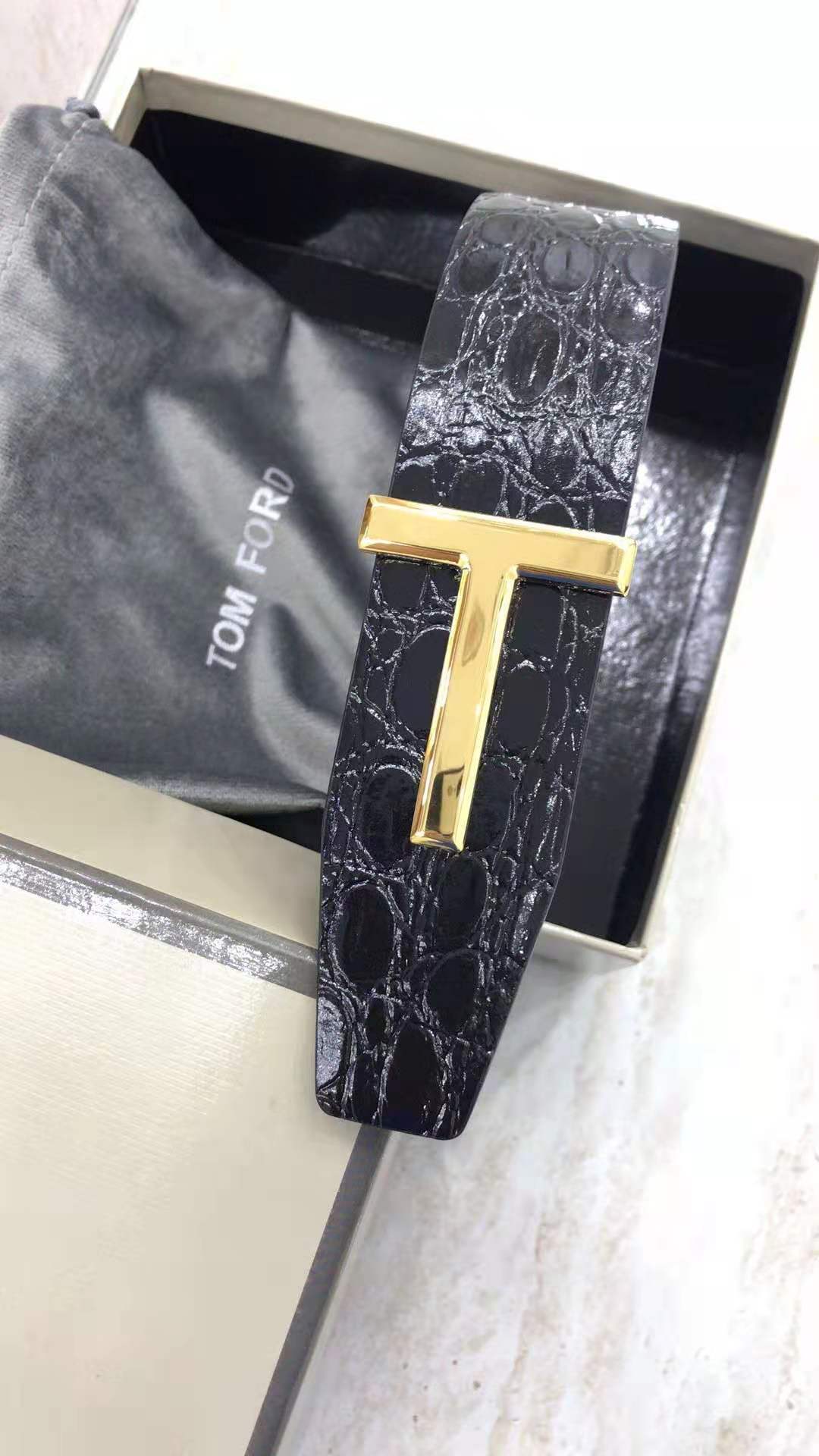 Tom Ford Crocodile Icon Belt - FashionPlug