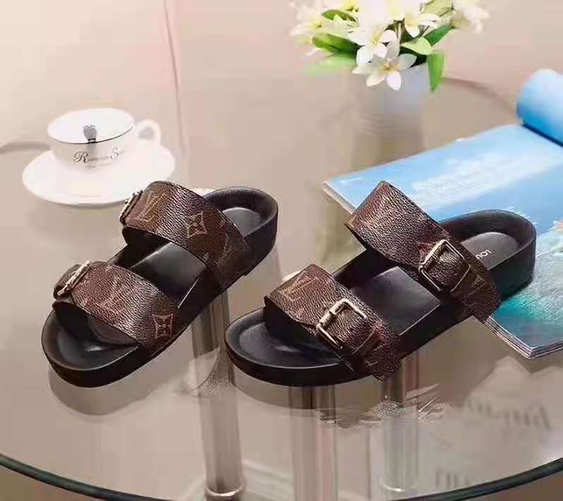 Louis Vuitton Monogram Bom Dia Flat Mule Sandals - FashionPlug