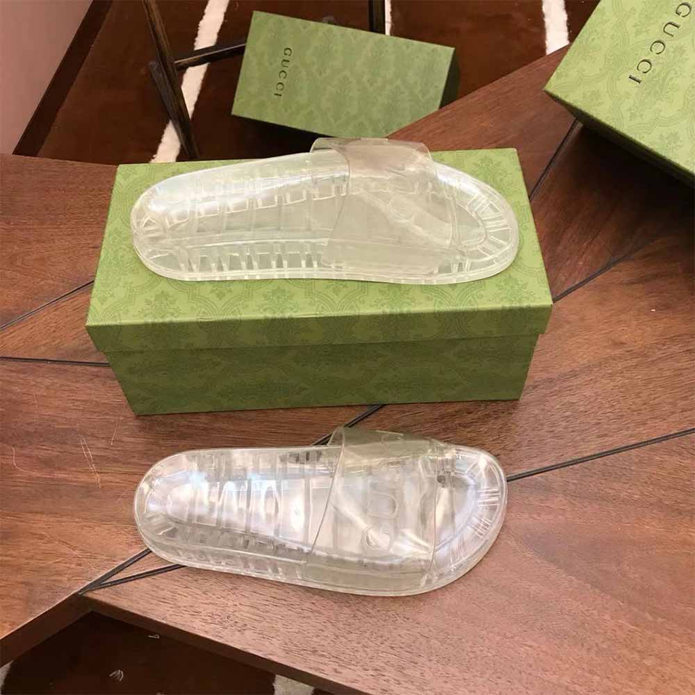 Gucci Men's Slide Sandal With GG Logo - FashionPlug