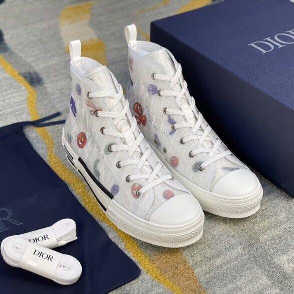 Dior B23 Dior And Kenny Scharf High-Top Sneaker - FashionPlug
