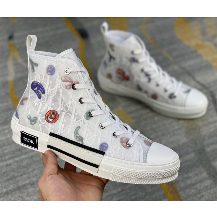 Dior B23 Dior And Kenny Scharf High-Top Sneaker - FashionPlug