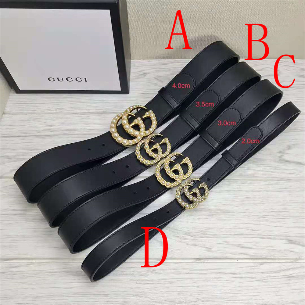 Gucci GG Pearl Black Belt  - FashionPlug