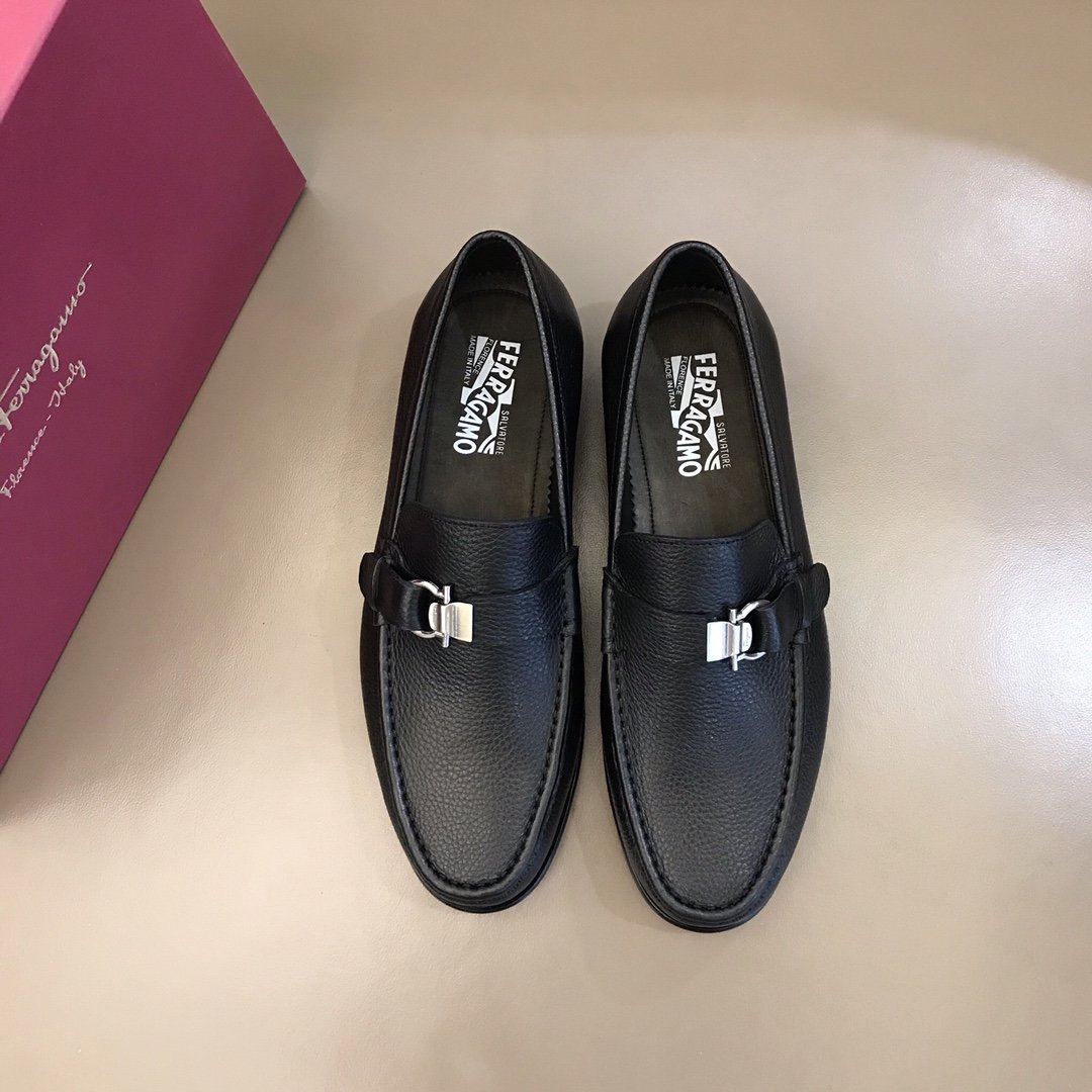 Ferragamo Black Shoes - FashionPlug