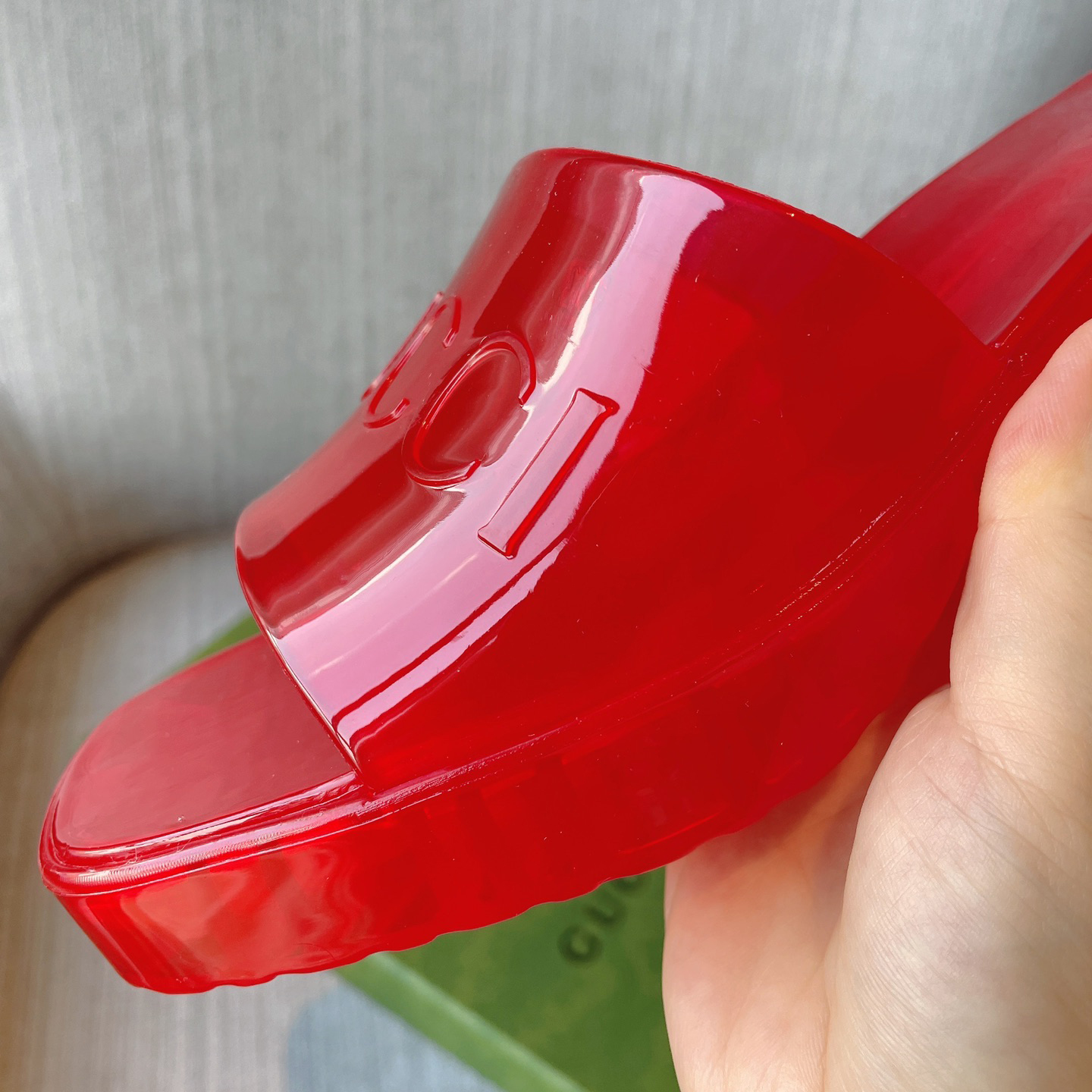 Gucci Plastique Logo-Embossed Rubber Mules - FashionPlug