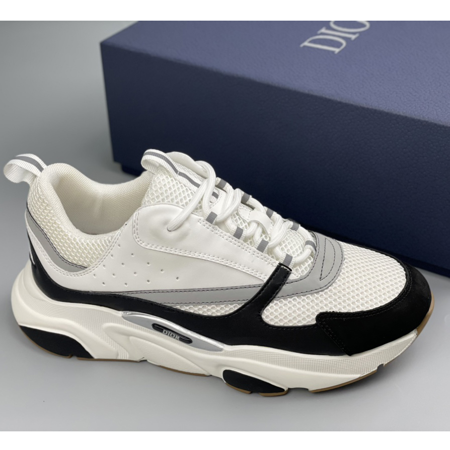 Dior B22 Sneaker White Black - FashionPlug