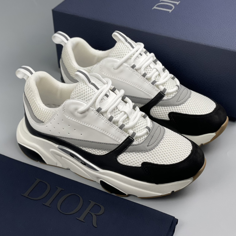 Dior B22 Sneaker White Black - FashionPlug