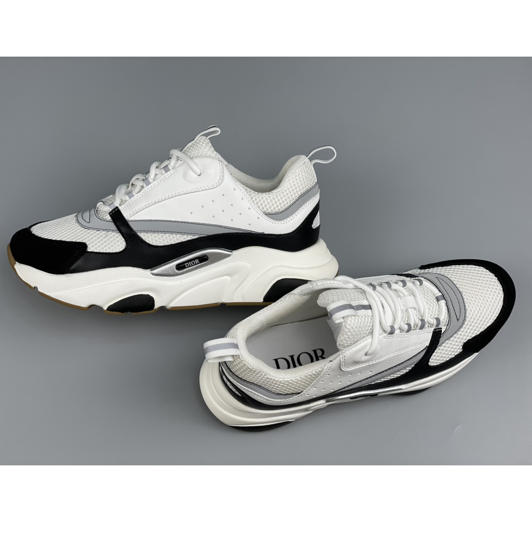Dior B22 Sneaker White Black - FashionPlug