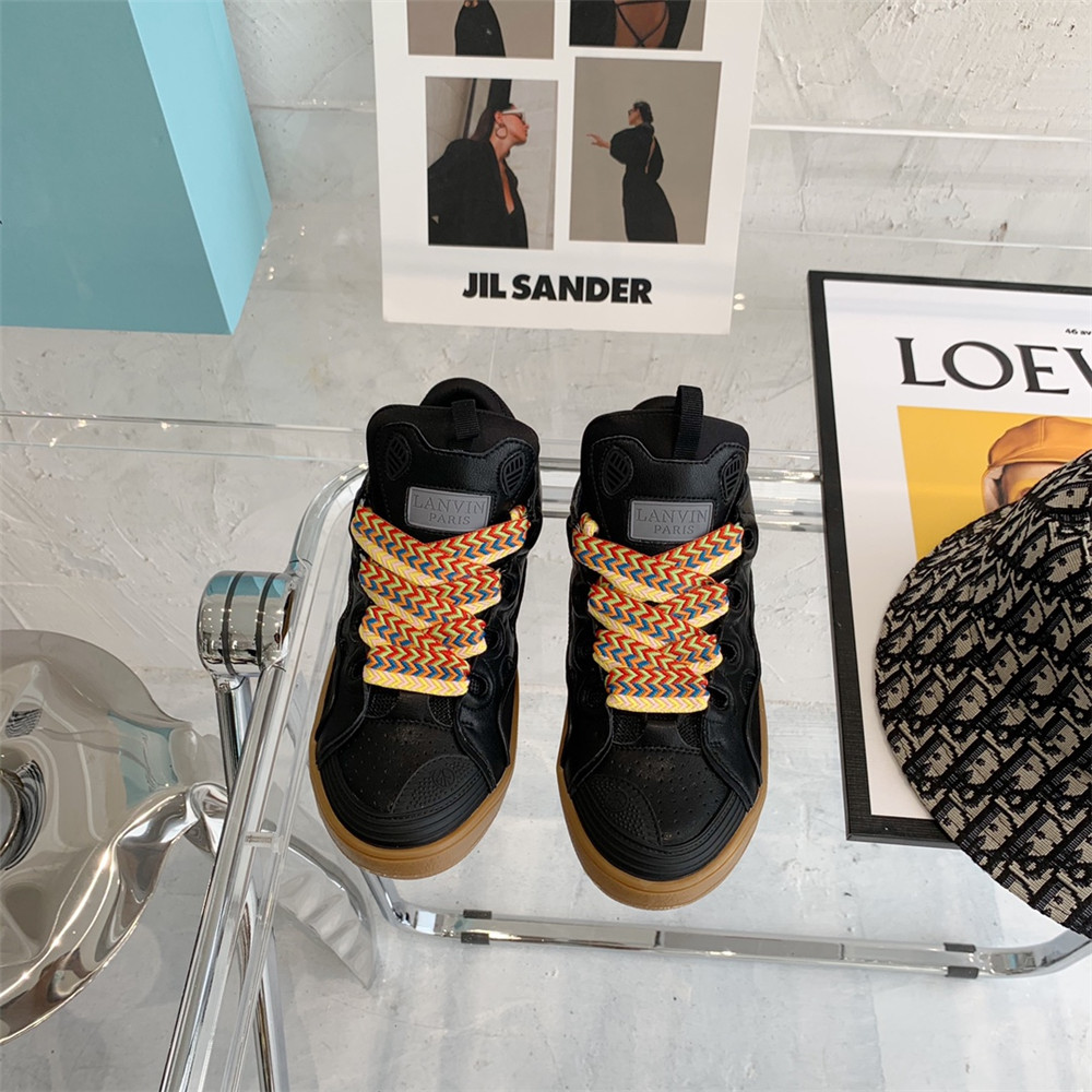 Lanvin Curb Sneaker In Black - FashionPlug