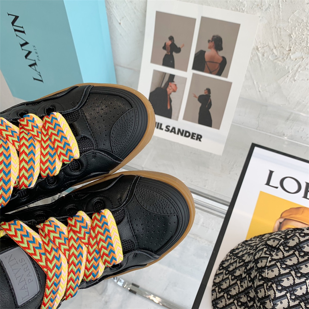 Lanvin Curb Sneaker In Black - FashionPlug