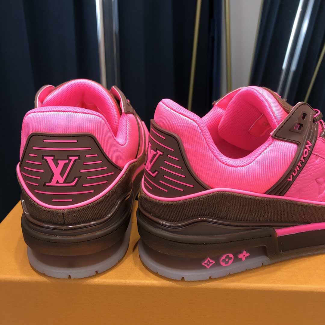 Louis Vuitton Trainer Sneaker Pink - FashionPlug