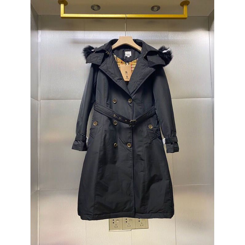 Burberry Belted Double-Breasted Quilted Shell Down Coat - FashionPlug