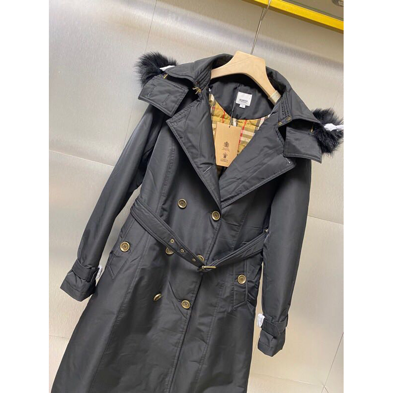 Burberry Belted Double-Breasted Quilted Shell Down Coat - FashionPlug