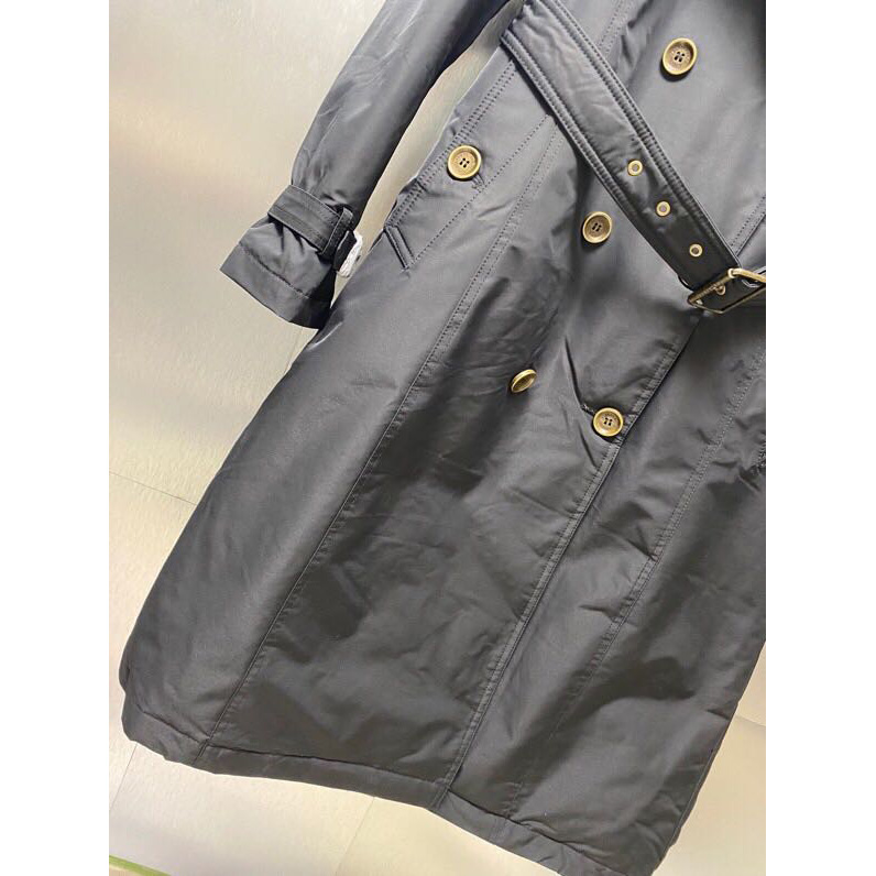 Burberry Belted Double-Breasted Quilted Shell Down Coat - FashionPlug