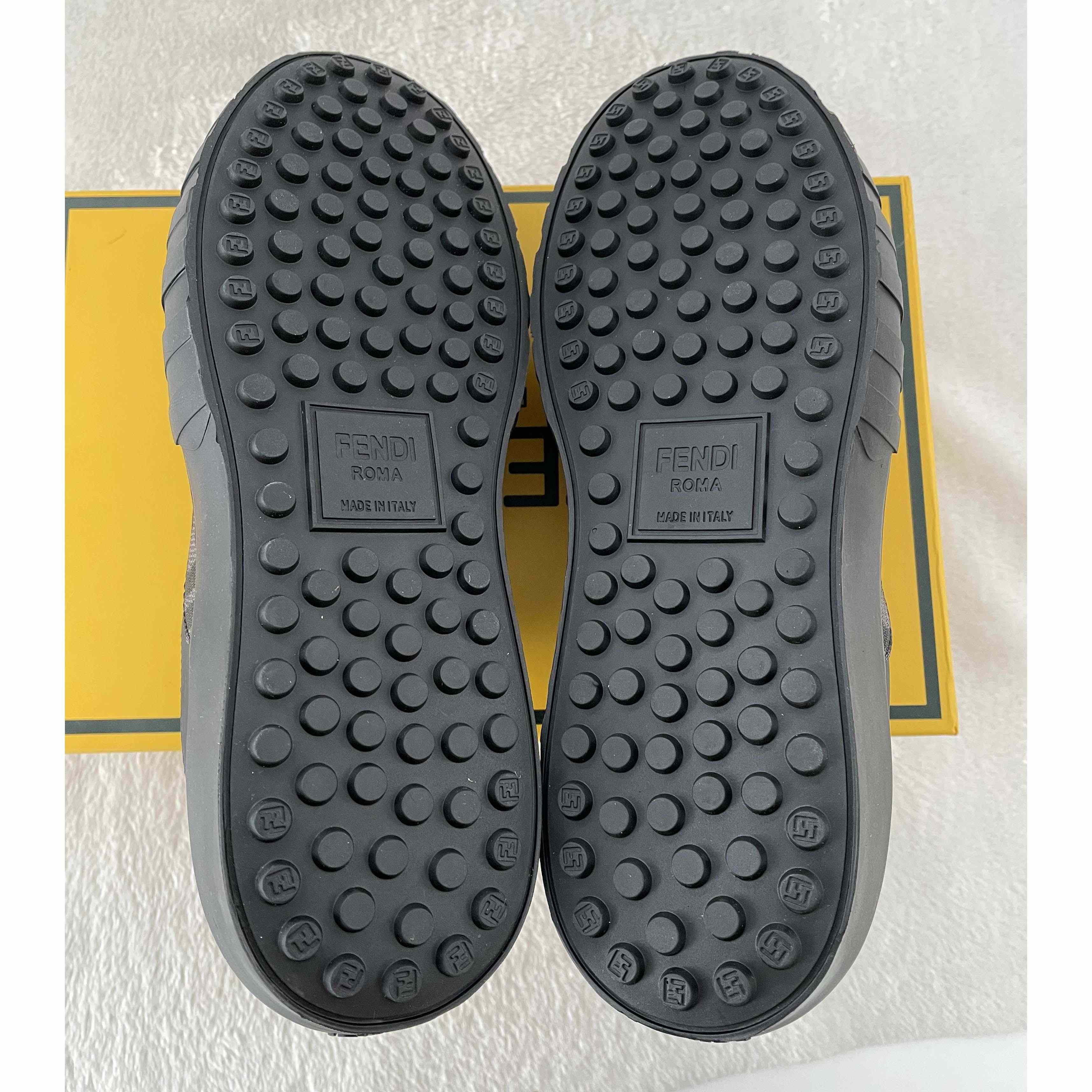 Fendi FF Black Fabric Low-tops Sneaker - FashionPlug